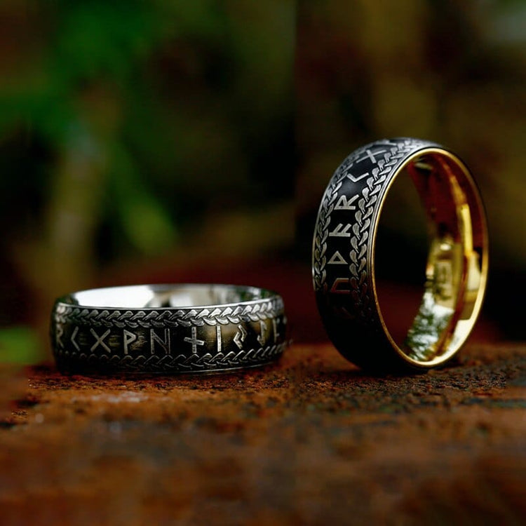 Wikingerring “Ring von Midgard aus Runen geflochten” Wikingerring “Ring von Midgard aus Runen geflochten”