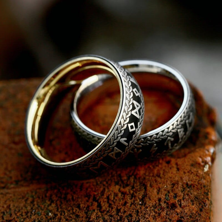 Wikingerring “Ring von Midgard aus Runen geflochten” Wikingerring “Ring von Midgard aus Runen geflochten”