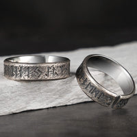 Wikinger Ring aus 925er Sterlingsilber - Allianz der ewigen Runen Wikinger Ring aus 925er Sterlingsilber - Allianz der ewigen Runen