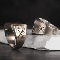 Wikinger Ring aus 925er Sterlingsilber - Nordischer Kompass Ring Wikinger Ring aus 925er Sterlingsilber - Nordischer Kompass Ring