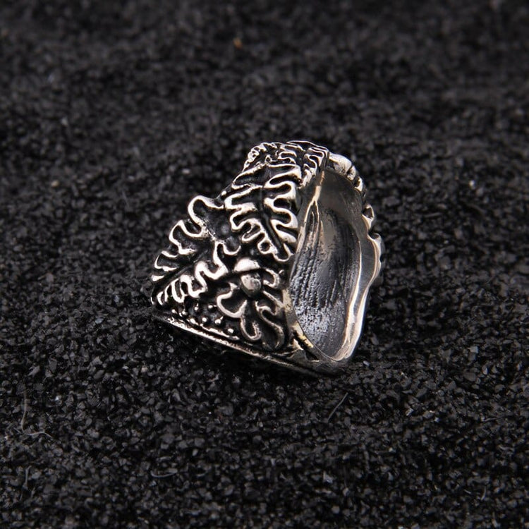 Wikinger Ring aus Sterling Silber 925 - Abblättern Vegvisir Wikinger Ring aus Sterling Silber 925 - Abblättern Vegvisir