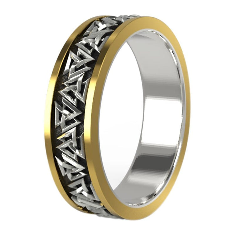Wikinger Ring aus 925er Sterling Silber - Der Zyklus des Valknut Wikinger Ring aus 925er Sterling Silber - Der Zyklus des Valknut