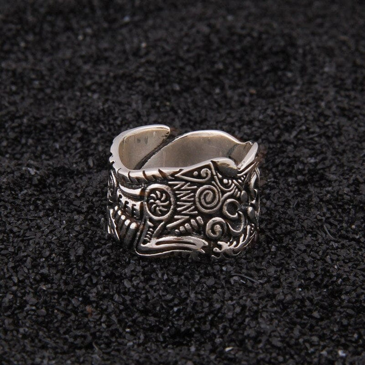 Wikinger Ring aus 925er Sterling Silber - Das Vollmondduell Wikinger Ring aus 925er Sterling Silber - Das Vollmondduell