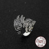 Wikinger Ring aus 925er Sterling Silber - Les Pattes de l'Ours Wikinger Ring aus 925er Sterling Silber - Les Pattes de l'Ours
