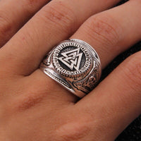Wikinger Ring aus 925er Sterlingsilber - Macht des Valknut Wikinger Ring aus 925er Sterlingsilber - Macht des Valknut