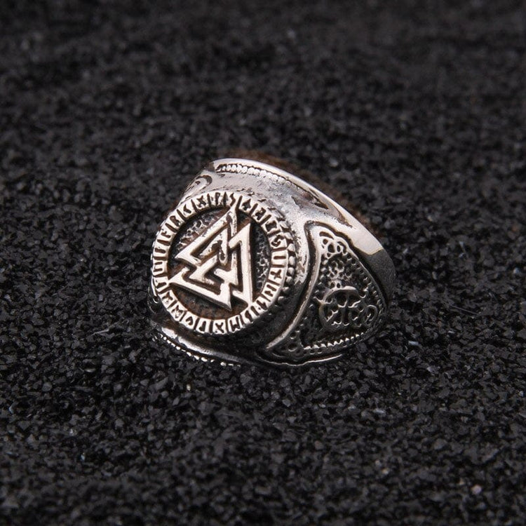 Wikinger Ring aus 925er Sterlingsilber - Macht des Valknut Wikinger Ring aus 925er Sterlingsilber - Macht des Valknut