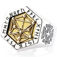 Wikinger Ring aus 925er Sterling Silber - Kabbalistisches Totem Wikinger Ring aus 925er Sterling Silber - Kabbalistisches Totem