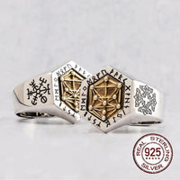 Wikinger Ring aus 925er Sterling Silber - Kabbalistisches Totem Wikinger Ring aus 925er Sterling Silber - Kabbalistisches Totem