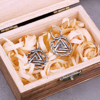 Valknut Ohrringe aus rostfreiem Stahl Valknut Ohrringe aus rostfreiem Stahl