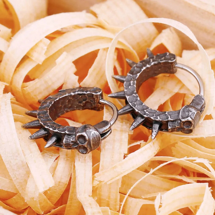 Wikinger-Totenkopf-Ohrringe Wikinger-Totenkopf-Ohrringe