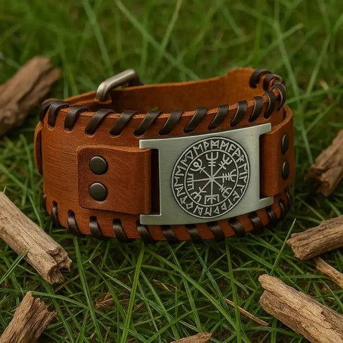 Bracelet viking Bracelet de Viking en Cuir - Odins Hall