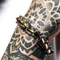 Schlangenarmband \"Zorn von Jörmungand\" - Gold / Silber Schlangenarmband \"Zorn von Jörmungand\" - Gold / Silber