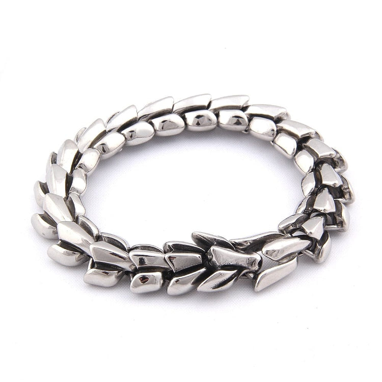 Wikinger-Armband aus 925er Sterlingsilber - Der prächtige Ouroboros Wikinger-Armband aus 925er Sterlingsilber - Der prächtige Ouroboros
