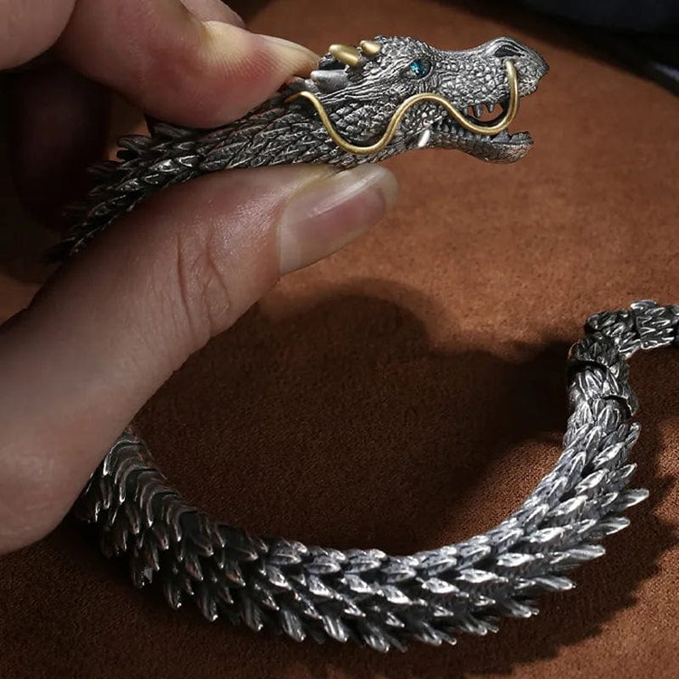 Wikinger-Armband Drachenkopf