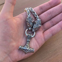 Mjolnir-Halskette - Wolfsschutz Mjolnir-Halskette - Wolfsschutz