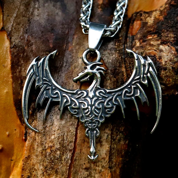 Halskette der große silberne Drache Halskette der große silberne Drache
