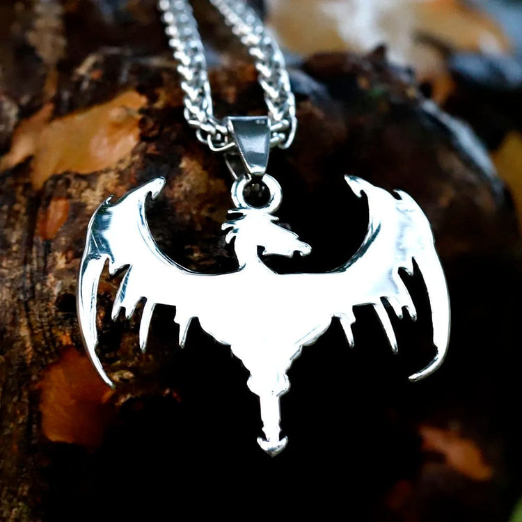 Halskette der große silberne Drache Halskette der große silberne Drache