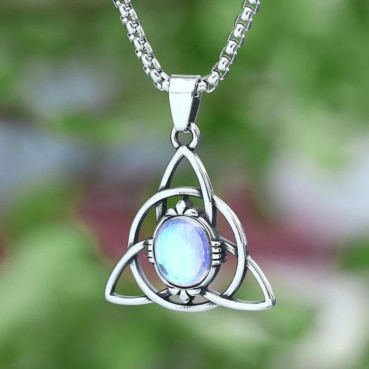 Triquetra \"Talisman der Weiblichkeit\" Halskette mit Mondstein Triquetra \"Talisman der Weiblichkeit\" Halskette mit Mondstein