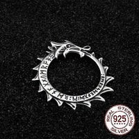 925 Sterling Silber Anhänger - Ouroboros Rune 925 Sterling Silber Anhänger - Ouroboros Rune