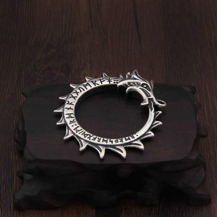925 Sterling Silber Anhänger - Ouroboros Rune 925 Sterling Silber Anhänger - Ouroboros Rune