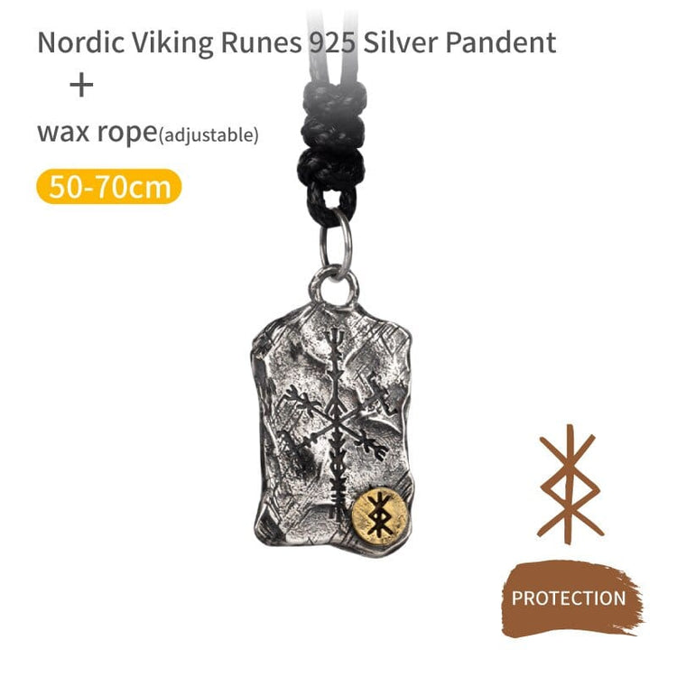 Wikingerkette aus 925er Sterlingsilber - Runenstele Wikingerkette aus 925er Sterlingsilber - Runenstele
