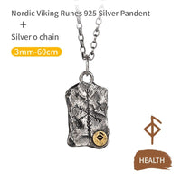 Wikingerkette aus 925er Sterlingsilber - Runenstele Wikingerkette aus 925er Sterlingsilber - Runenstele