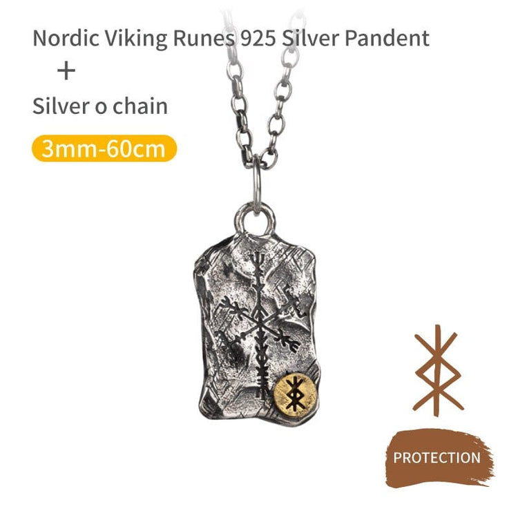 Wikingerkette aus 925er Sterlingsilber - Runenstele Wikingerkette aus 925er Sterlingsilber - Runenstele