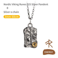 Wikingerkette aus 925er Sterlingsilber - Runenstele Wikingerkette aus 925er Sterlingsilber - Runenstele
