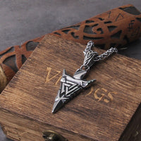 Wikingerkette \"Speer des Odin Halskette Valknut\" Wikingerkette \"Speer des Odin Halskette Valknut\"