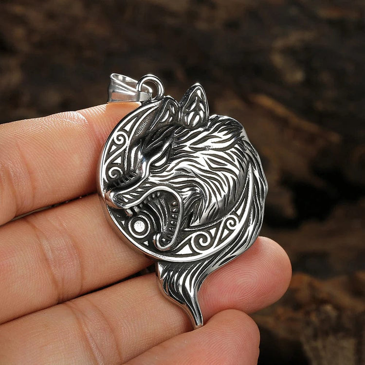 Wikinger-Halskette das Gebrüll des großen Fenrir Wikinger-Halskette das Gebrüll des großen Fenrir