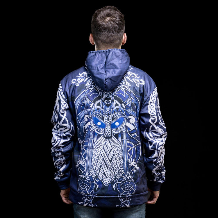 Wikinger Hoodie \"Fenrir und Odin - Duell des Schicksals\" Hoodie Wikinger Hoodie \"Fenrir und Odin - Duell des Schicksals\" Hoodie