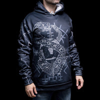 Viking Hoodie \"Hoodie Infinity Ouroboros und Vegvisir\" Viking Hoodie \"Hoodie Infinity Ouroboros und Vegvisir\"