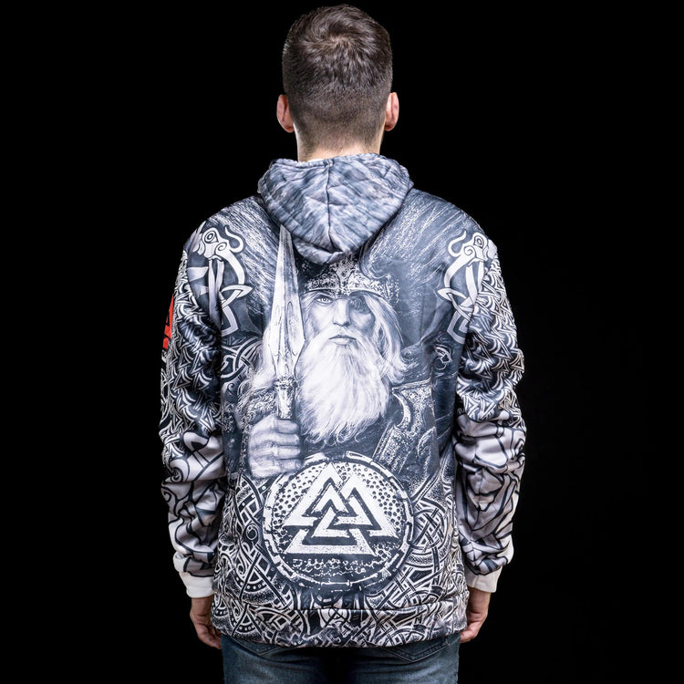 Wikinger-Hoodie \"Hoodie Mjöllnir und Valknut\". Wikinger-Hoodie \"Hoodie Mjöllnir und Valknut\".
