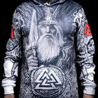 Wikinger-Hoodie \"Hoodie Mjöllnir und Valknut\". Wikinger-Hoodie \"Hoodie Mjöllnir und Valknut\".