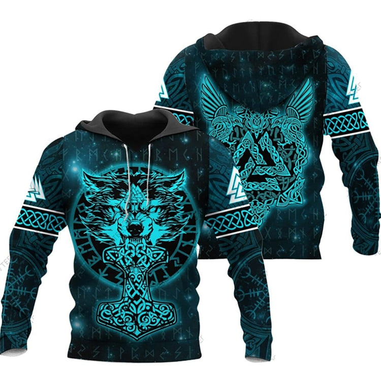 Wikinger Hoodie \"Mjölnir Hoodie des Wolfes\". Wikinger Hoodie \"Mjölnir Hoodie des Wolfes\".