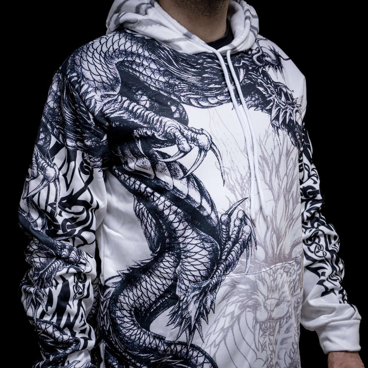 Wikinger-Hoodie \"Wütender Ouroboros - Kreis der Schlacht\". Wikinger-Hoodie \"Wütender Ouroboros - Kreis der Schlacht\".