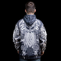 Wikinger-Hoodie \"Thors Epicenter - Macht des Donners\". Wikinger-Hoodie \"Thors Epicenter - Macht des Donners\".