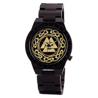 Armbanduhr aus Holz - Valknut Armbanduhr aus Holz - Valknut