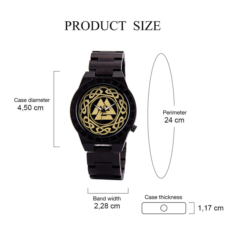 Armbanduhr aus Holz - Valknut Armbanduhr aus Holz - Valknut