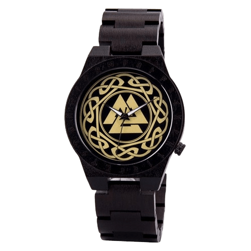 Armbanduhr aus Holz - Valknut Armbanduhr aus Holz - Valknut