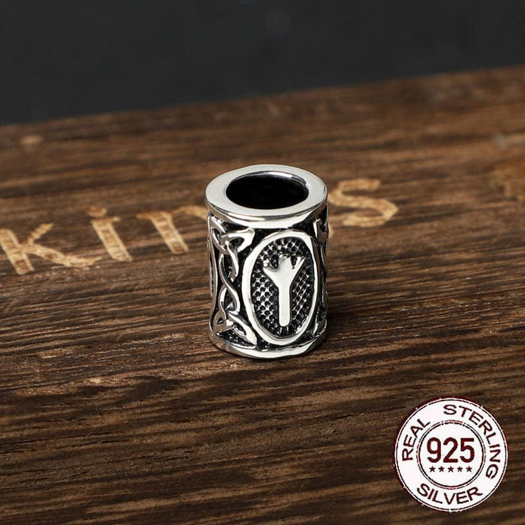 Wikingerbartperlen aus 925er Sterling Silber - Runenkollektion Wikingerbartperlen aus 925er Sterling Silber - Runenkollektion