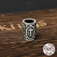Wikingerbartperlen aus 925er Sterling Silber - Runenkollektion Wikingerbartperlen aus 925er Sterling Silber - Runenkollektion