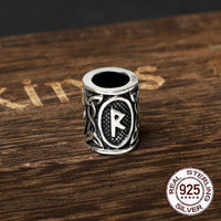Wikingerbartperlen aus 925er Sterling Silber - Runenkollektion Wikingerbartperlen aus 925er Sterling Silber - Runenkollektion