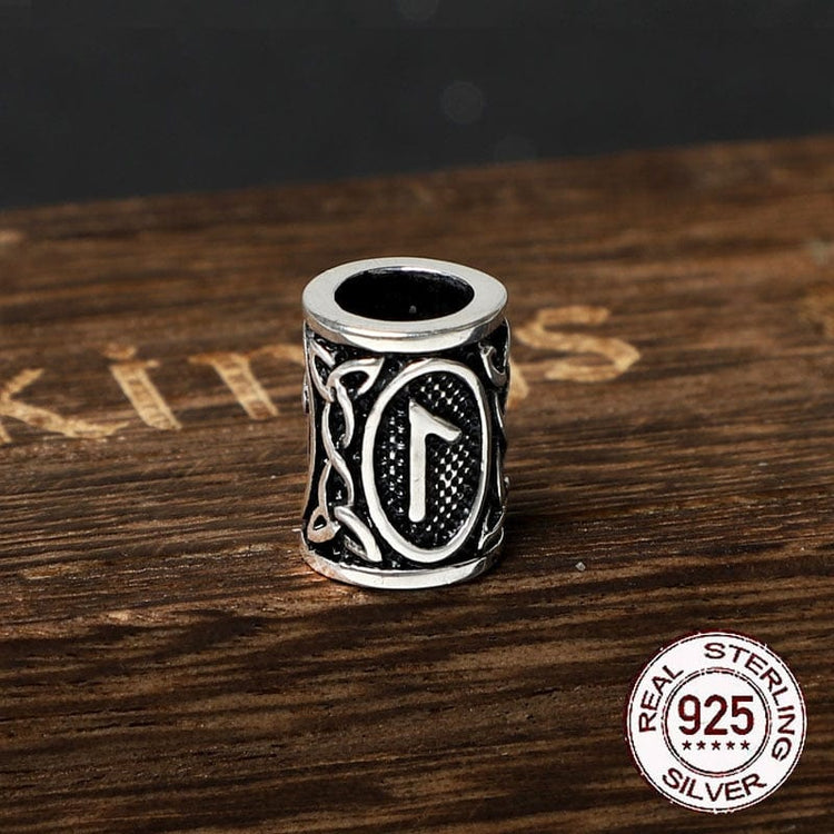 Wikingerbartperlen aus 925er Sterling Silber - Runenkollektion Wikingerbartperlen aus 925er Sterling Silber - Runenkollektion