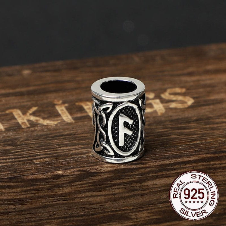 Wikingerbartperlen aus 925er Sterling Silber - Runenkollektion Wikingerbartperlen aus 925er Sterling Silber - Runenkollektion