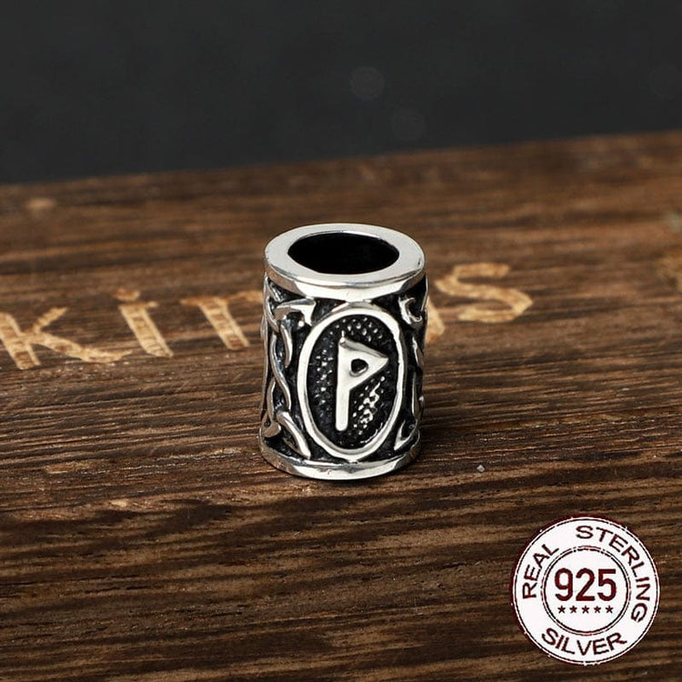 Wikingerbartperlen aus 925er Sterling Silber - Runenkollektion Wikingerbartperlen aus 925er Sterling Silber - Runenkollektion