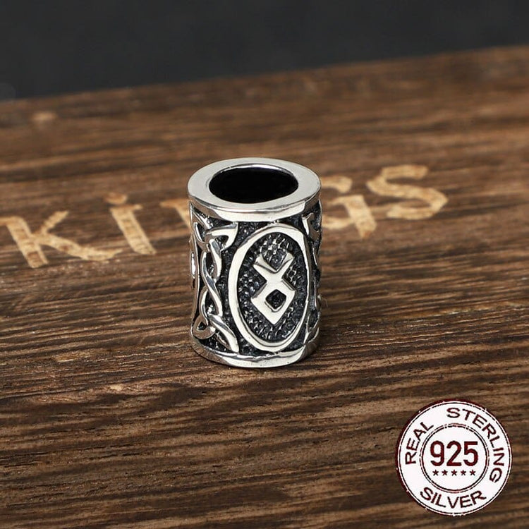Wikingerbartperlen aus 925er Sterling Silber - Runenkollektion Wikingerbartperlen aus 925er Sterling Silber - Runenkollektion