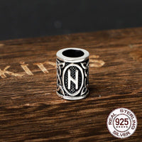 Wikingerbartperlen aus 925er Sterling Silber - Runenkollektion Wikingerbartperlen aus 925er Sterling Silber - Runenkollektion