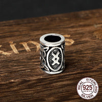 Wikingerbartperlen aus 925er Sterling Silber - Runenkollektion Wikingerbartperlen aus 925er Sterling Silber - Runenkollektion