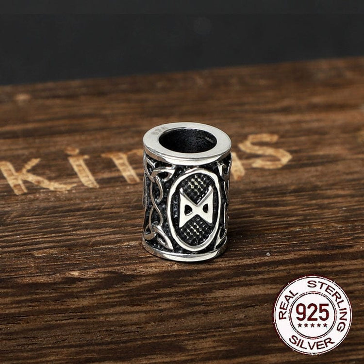 Wikingerbartperlen aus 925er Sterling Silber - Runenkollektion Wikingerbartperlen aus 925er Sterling Silber - Runenkollektion